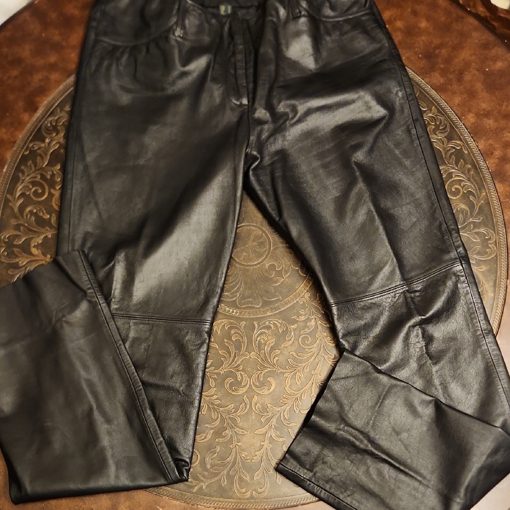 Danier Black Leather Pants